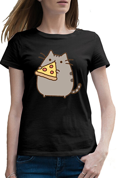 OEM Tricou femei Pusheen Cat Pizza Pisica Kitten Meow
