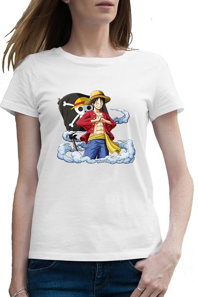 OEM Tricou femei One Piece Steag Pirati Monkey D Luffy
