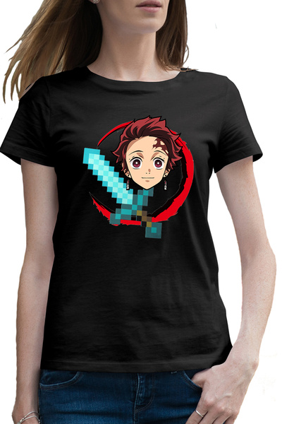 OEM Tricou femei Demon Slayer Tanjiro Minecraft