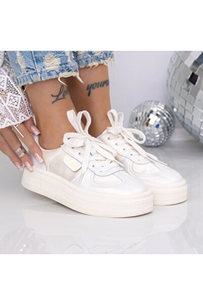 mei Pantofi Sport Dama cu Platforma L920-2 Bej