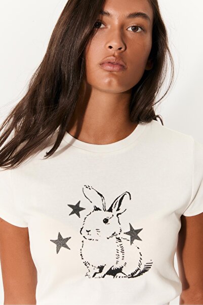 Stradivarius Fitted Bunny shirt