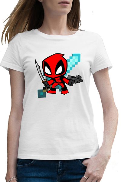 OEM Tricou femei Deadpool Baby Minecraft Chibi