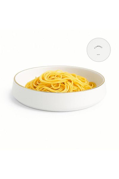 Koleksiyon Sufi Gold 6-Piece Pasta/Ravioli Plate 21cm
