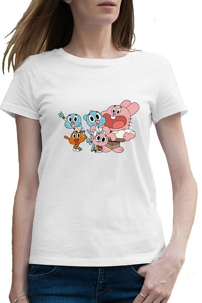 OEM Tricou femei Lumea lui Gumball Familie Animatie