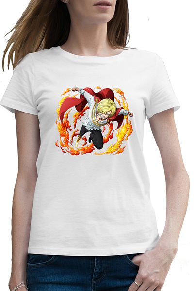 OEM Tricou femei Sanji Vinsmoke One Piece Black Leg