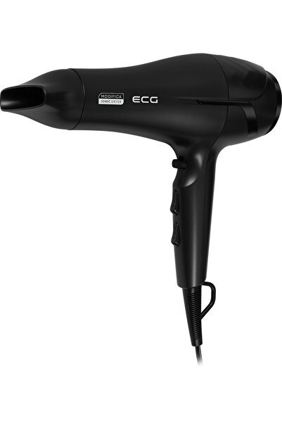 ECG Modifica Nera Grande+ ionization hair dryer, 2200 W, 2 speeds, 3 temperature levels, diffuser