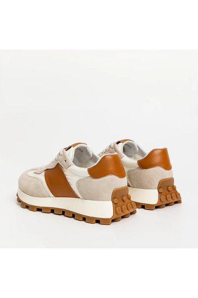 mei Men's Sports Shoes Made of Genuine Leather M30-7Q68010-1 White
