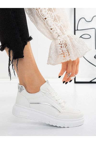 mei Pantofi Sport Dama 3XJA20 Alb-Argintiu