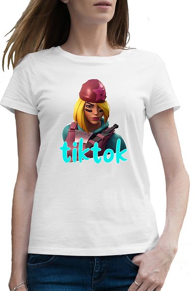 OEM Tricou femei Skully Fortnite Tik Tok Skin