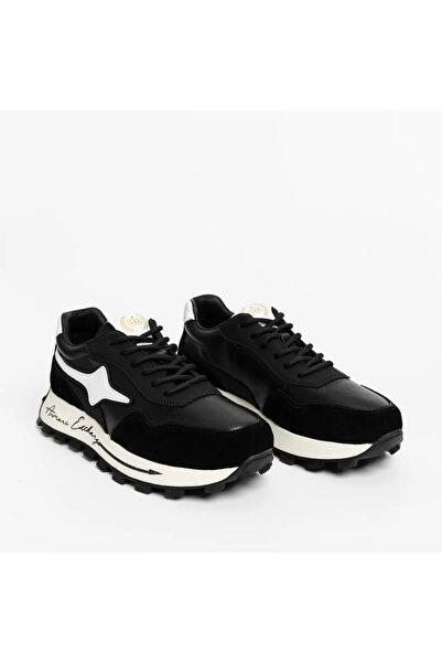 advancer Ανδρικά Αθλητικά Παπούτσια από Γνήσιο Δέρμα 6372 Μαύρο