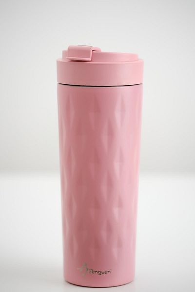 Penguen Png-1167 500ml Flip Lid Patterned Steel Mug |   6 Hours Hot 12 Hours Cold |   Leak Proof & Bpa Free