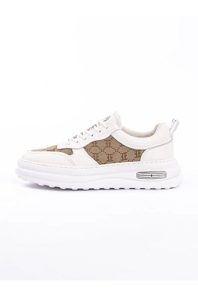 advancer Men's Sports Shoes Made of Genuine Leather 68011 White