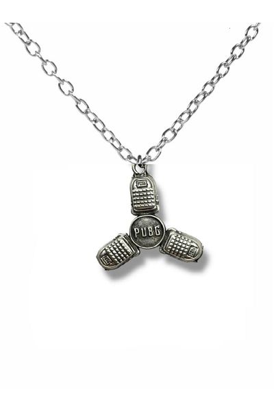 Herşey Nota Pubg Symbol Figured Unisex Necklace – Metal Gamer Jewelry with 60 cm Chain