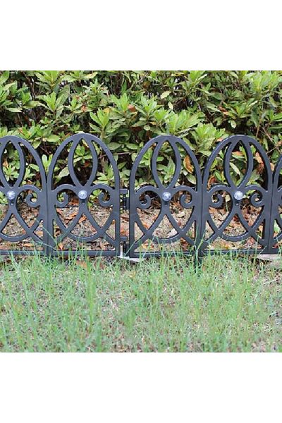 OEM Set 4 buc gardulet decorativ din plastic, lumini solare, 56.5x30 cm,16 beculete, Negru