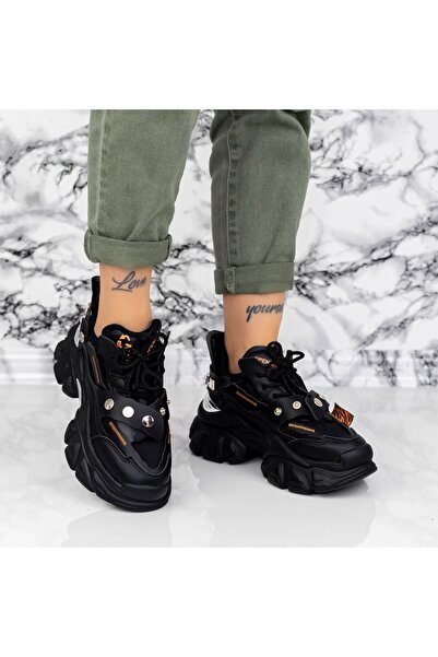 mei Дамски спортни обувки D8 Черни