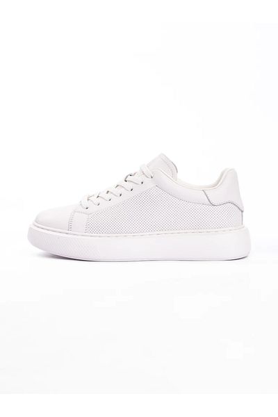 advancer Men's Sports Shoes made of genuine leather F1013 White