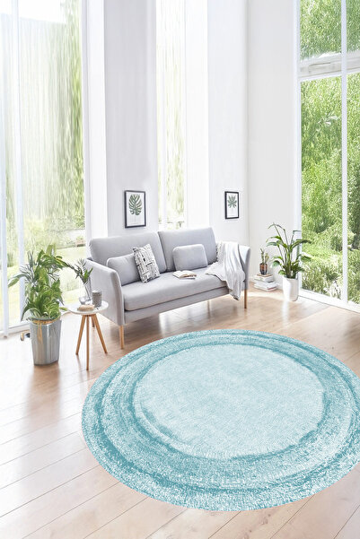 Viyana Home Dijital Kaymaz Taban Yıkanabilir Çerçeveli Modern Yuvarlak Mutfak...