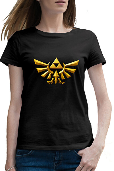 OEM Γυναικείο T-shirt  "Θρύλος της Ζέλντα " με Χρυσό Λογότυπο