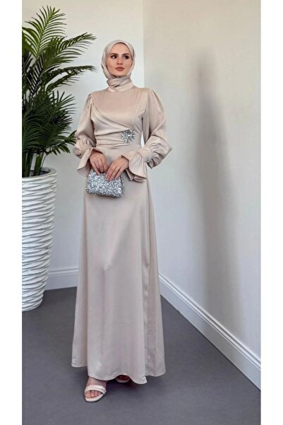 mahira collection Yandan Taşlı Abiye