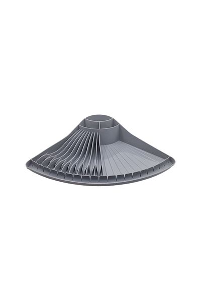 flores Scurgator de vase din plastic, forma evantai, gri, 330 x 330 x 90 mm