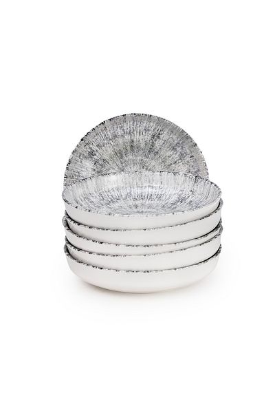 Edessa Astin 21cm Ceramic Soup Plate - Multicolor (Set of 6)