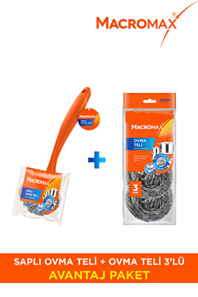 MACRO MAX Scrubbing Wire with Handle + 3 Spare Wires