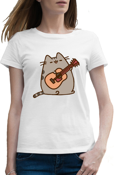 OEM Tricou femei Pusheen Cat Plush Cute Pussy Pisica Chitara