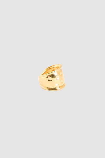 Gusto Plate Steel Ring - Gold