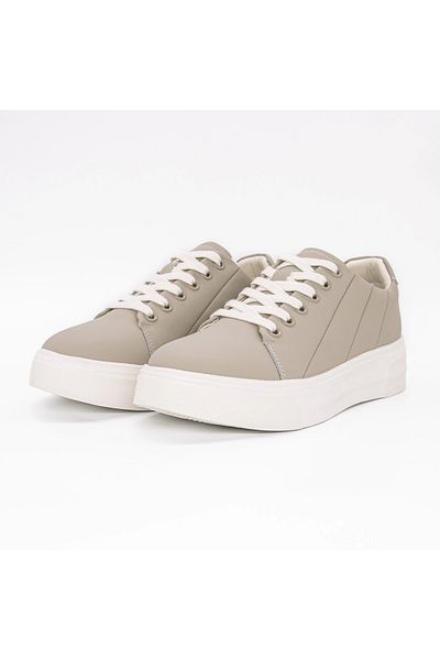 advancer Women's Sports Shoes Made of Genuine Leather Q2311 Light Gray