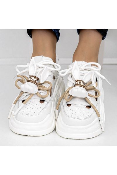mei Women's Sports Shoes 3WL76 White