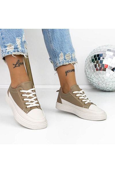 FASHION Women's Sports Shoes 957 Beige-Khaki