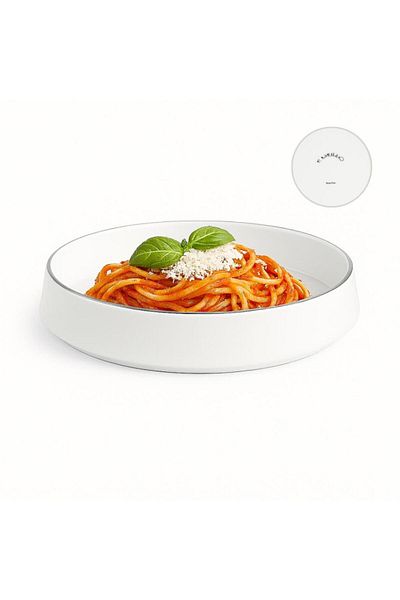 Koleksiyon Sufi Platinum 6-Piece Pasta/Ravioli Plate 21cm