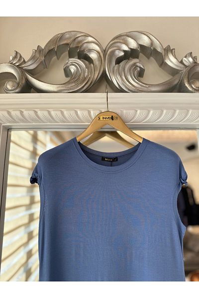 Invee 6308 Εσωτερικό φόρεμα με βολάν φούστα - Indigo