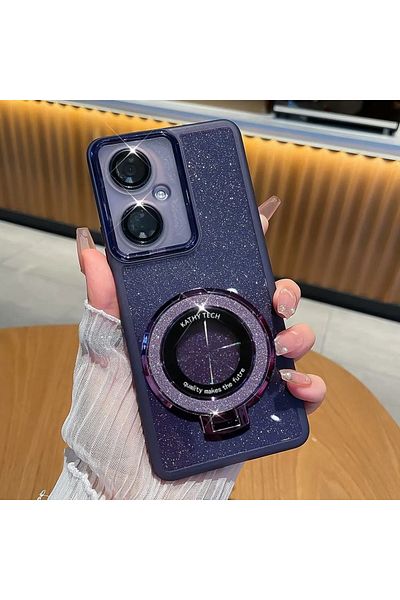 Choice For Edge 50 Fusion PURPLE Luxury Glitter Ring Stand Magnetic Protect Case for Moto Edge 60 Pro Fusio