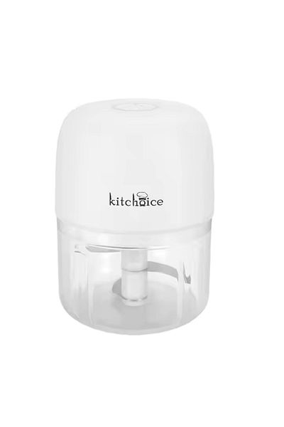 OEM Tocator electric multifunctional mini, 220 ml, 40W, 3 lame inox, USB reincarcabil, Alb