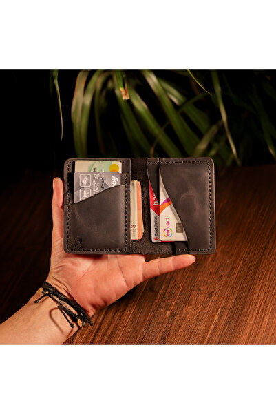 Lider Leather Portofel clasic pentru bărbați din piele naturală – Design eleg...