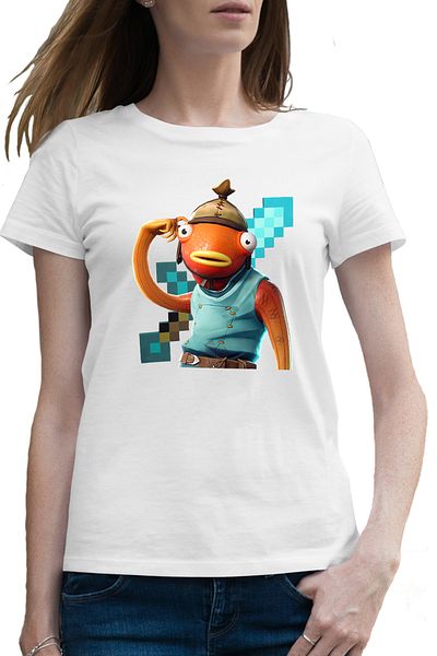 OEM Tricou femei Fishstick Fortnite Minecraft Diamond Sword