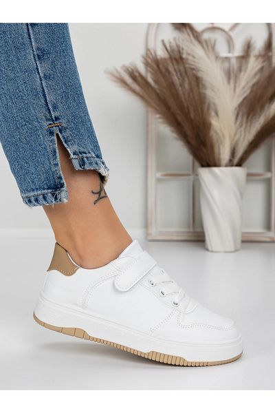 FASHION Women's Sports Shoes A87 White-Khaki