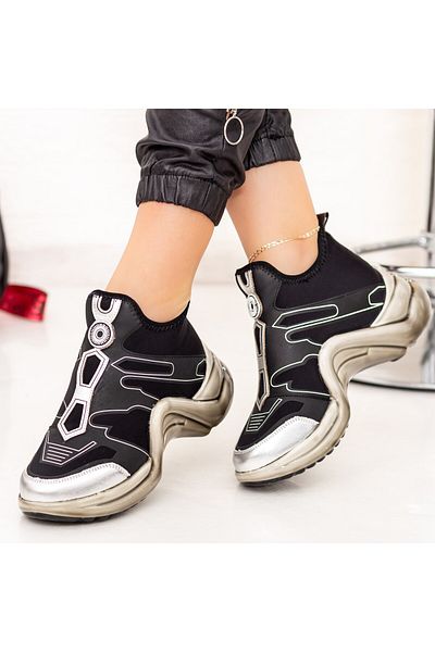 mei Pantofi Sport Dama SZ270 Negru-Argintiu