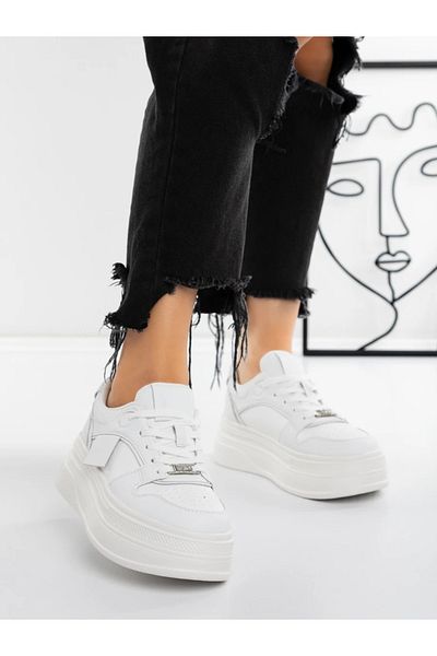 mei Women's Platform Sneakers 5WL35 White