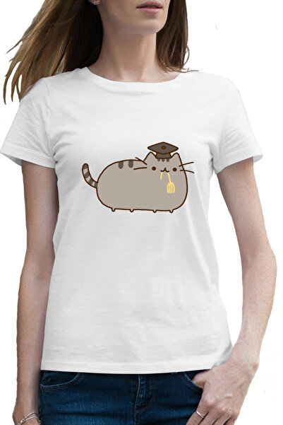 OEM Tricou femei Pusheen Cat Absolvent Pisica Kitty Kitten