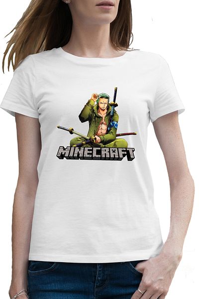 OEM Tricou femei Zoro One Piece Roronoa Minecraft Anime