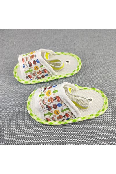 Oscar Baby Bow Detailed Non-Slip Sole Baby Slippers Sandals