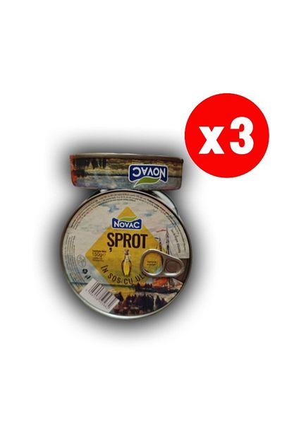 Novac Sprat in sauce with vegetable oil 150g x3 PCS