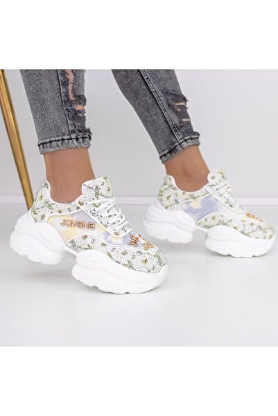 mei Pantofi Sport Dama cu Platforma 667 Alb