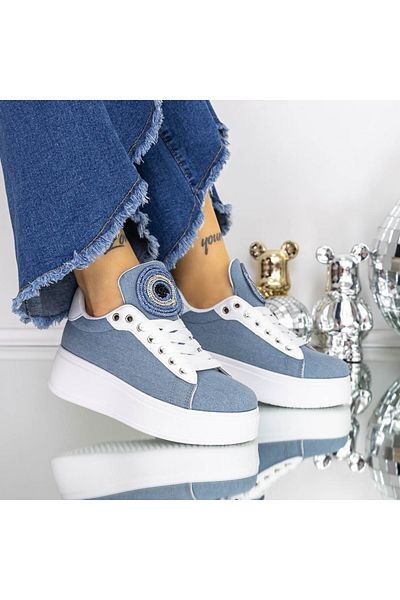 Kavia Pantofi Sport Dama cu Platforma H203 Albastru