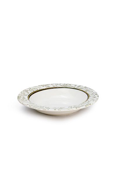 Edessa Ceramic Elana 22Cm Round Soup Plate, White