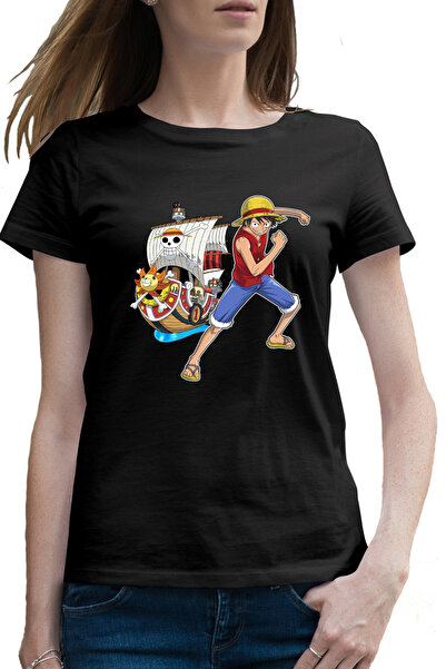 OEM Tricou femei One Piece Straw Hat Pirates Monkey Corabie