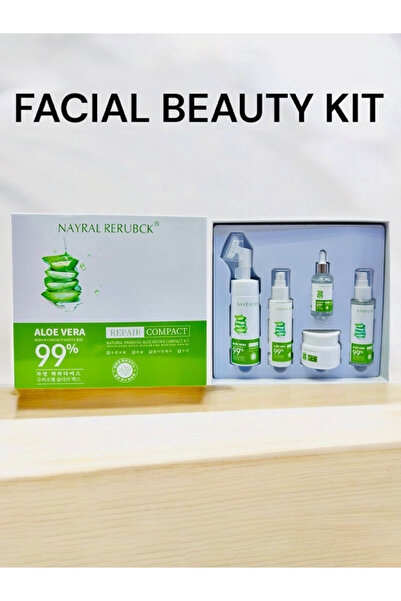 MACON مجموعة نايرال ريرابك للعناية بالوجه بالألوفيرا | مجموعة 5 في 1 لإصلاح و...