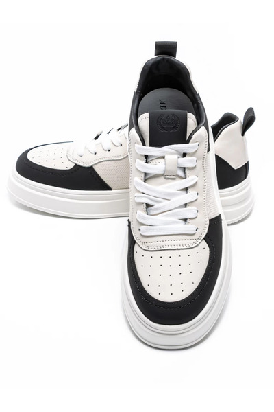 advancer Ανδρικά Αθλητικά Παπούτσια από Γνήσιο Δέρμα 6287 Μαύρο-Λευκό